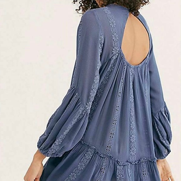 Free People Kiss Kiss Tunic - Color Navy Size Small NWT - Picture 4 of 10